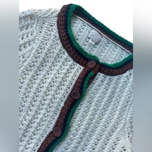 Anthropologie Women’s Elsie Open Button Up Knit Caridgan Size Small - Picture 5 of 13